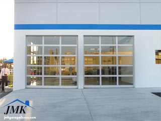 Commercial Full View Glass Garage Door